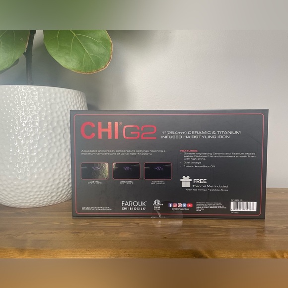 CHI G2 1" Hairstyling Professional Flat Iron + hot tool - Picture 2 of 9